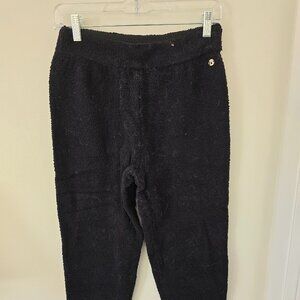 Buff bunny loop yarn joggers in black